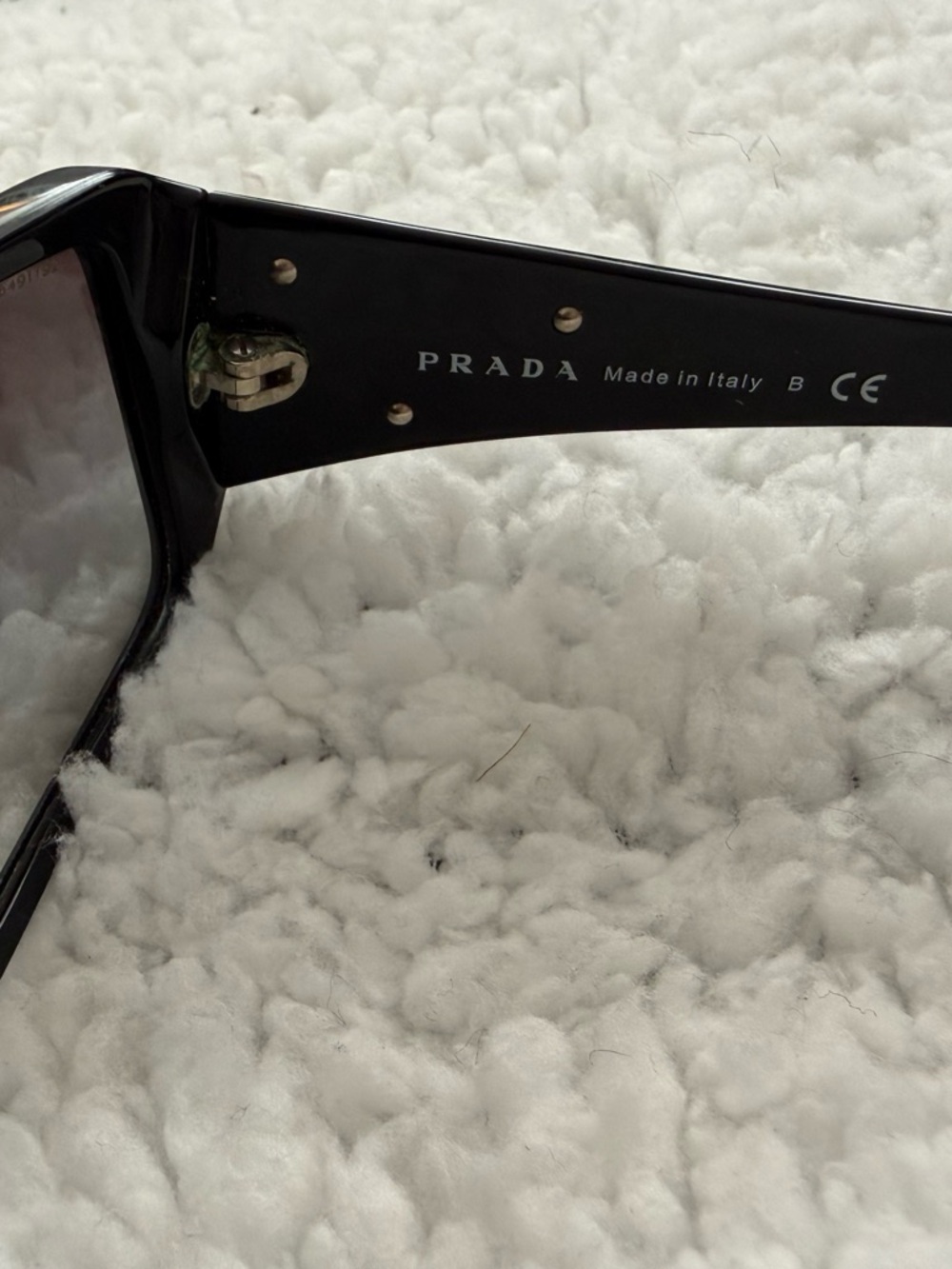 Prada Black Logo Triangle Arm Sunglasses - Picture 5 of 8